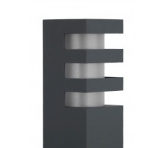 Ogrodowy Kinkiet na żarówkę Su-ma Rado K 25cm E27 kwadratowy czarny srebrny popielaty